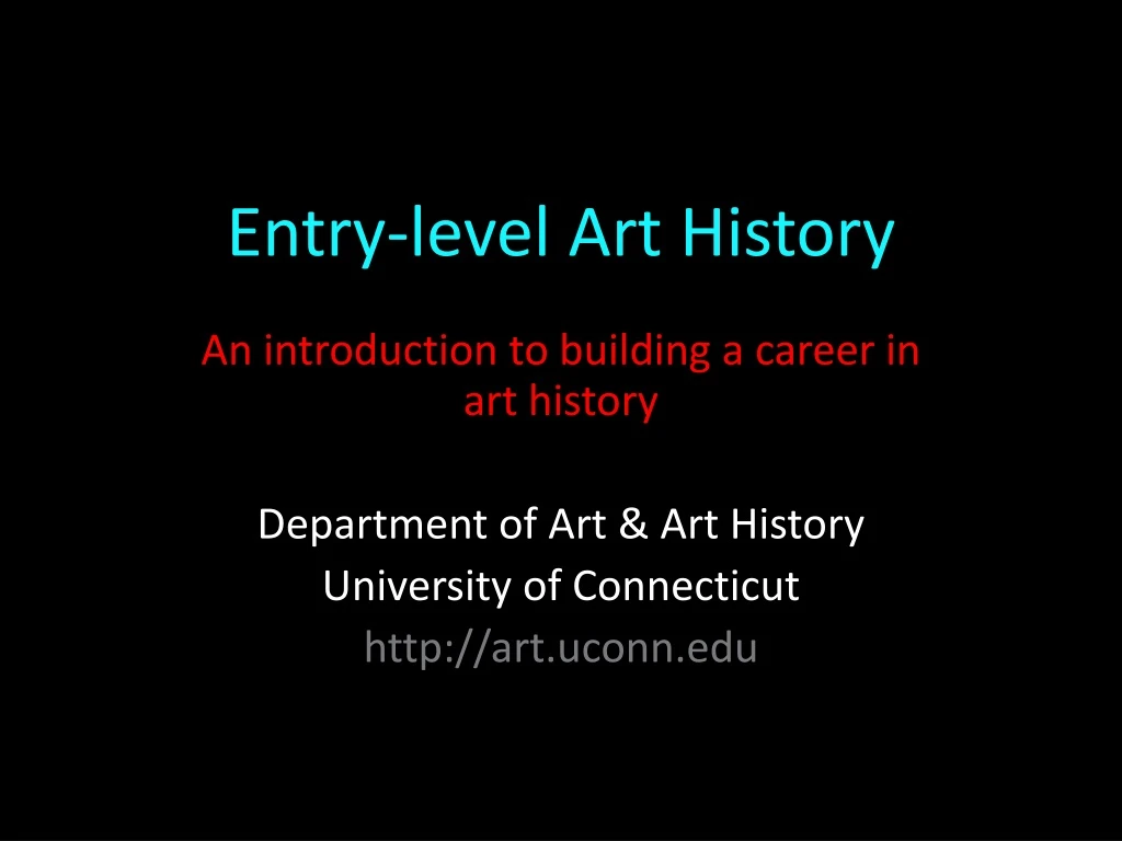 entry level art history