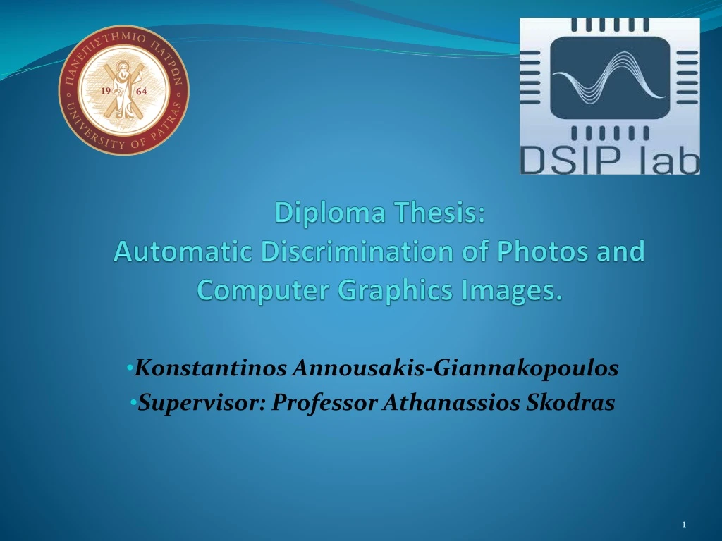 diploma thesis automatic discrimination of photos and computer graphics images