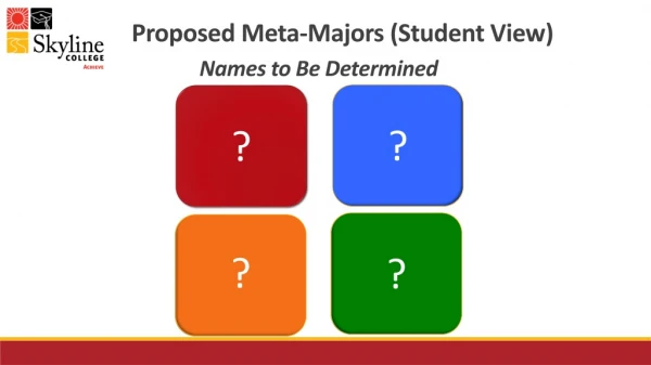 Proposed Meta-Majors (Student View)