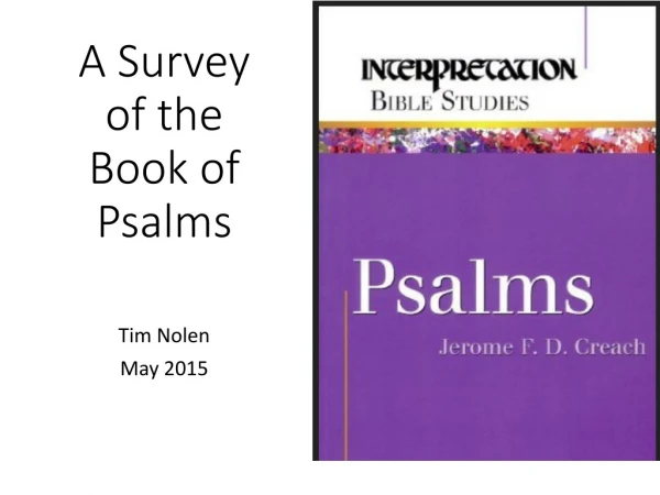 A Survey of the Book of Psalms