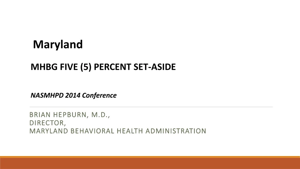 brian hepburn m d director maryland behavioral health administration