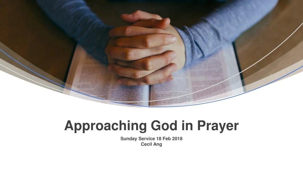approaching god in prayer