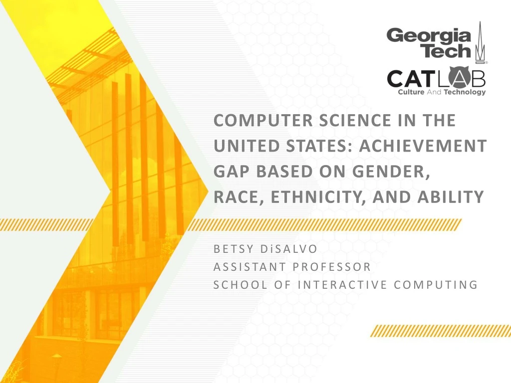 computer science in the united states achievement gap based on gender race ethnicity and ability