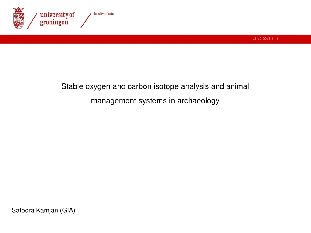 stable oxygen and carbon isotope analysis