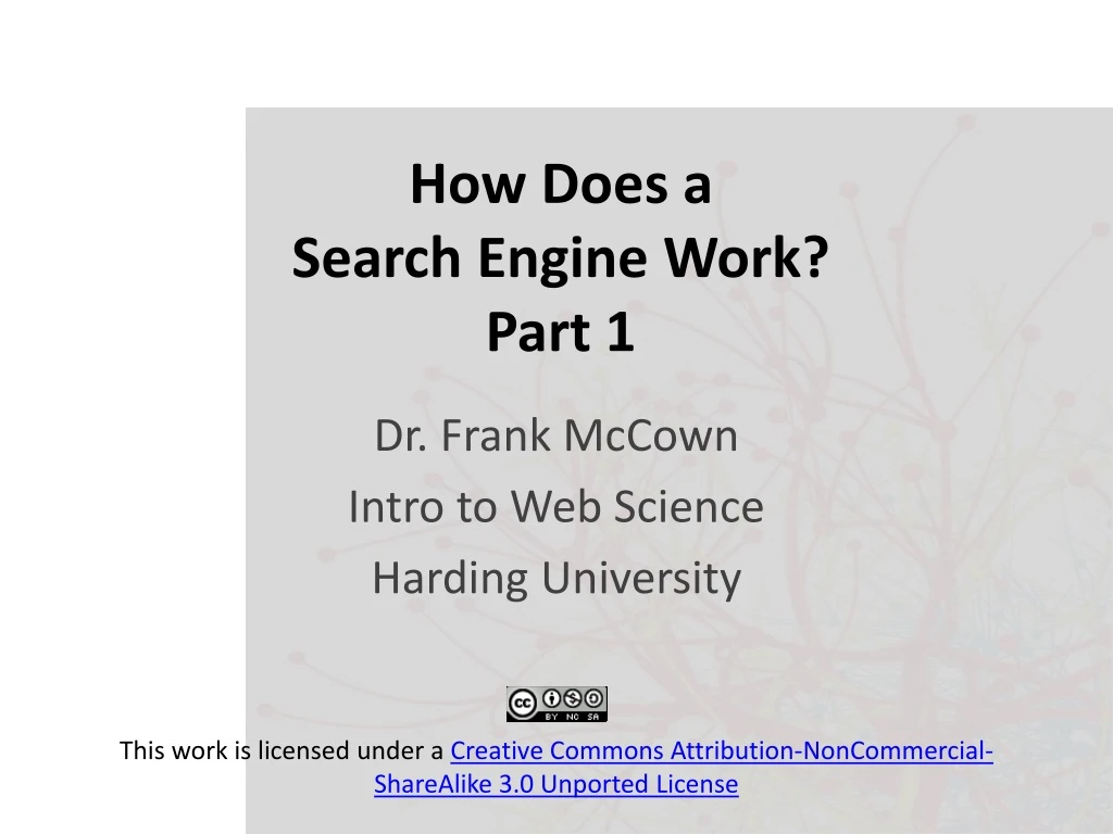 how does a search engine work part 1
