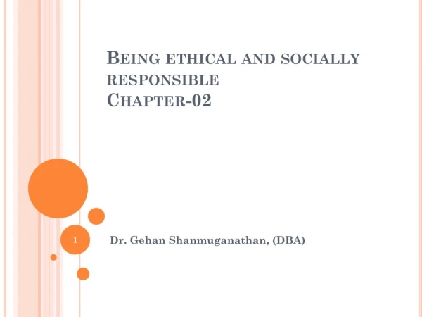 Being ethical and socially responsible Chapter-02