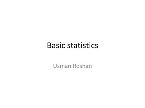Basic statistics