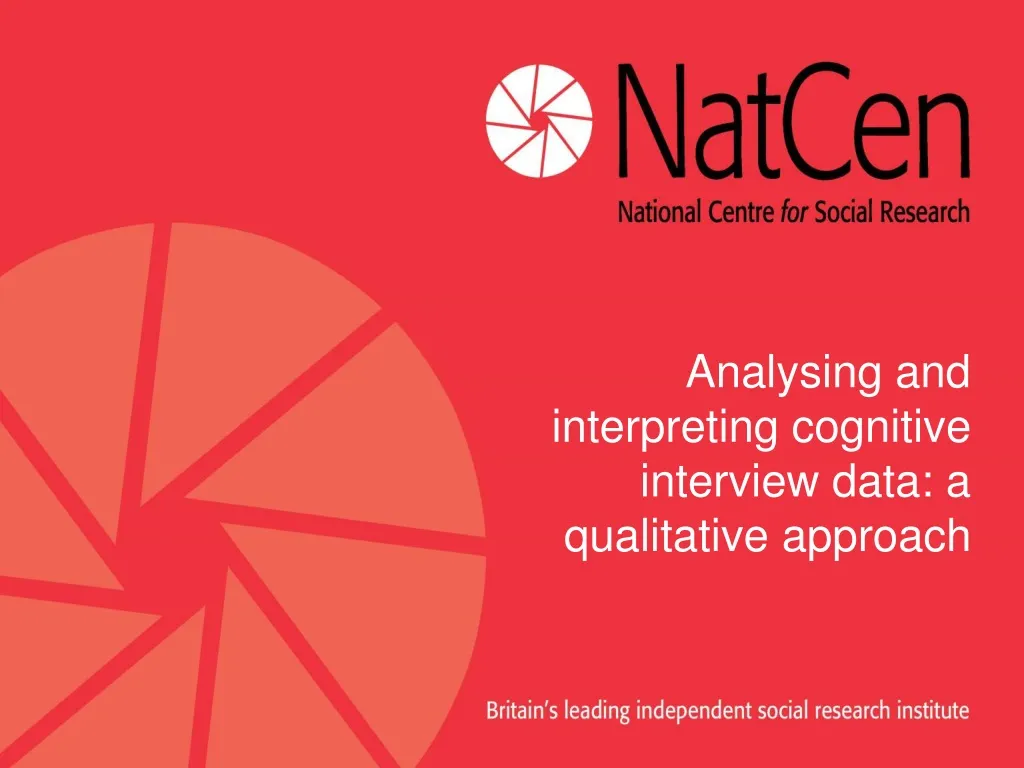 analysing and interpreting cognitive interview