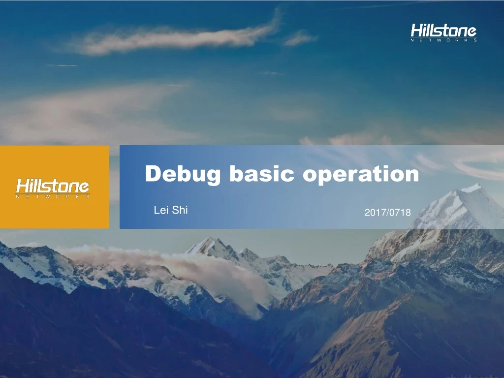 debug basic operation