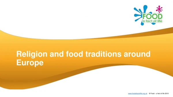 Religion and food traditions around Europe