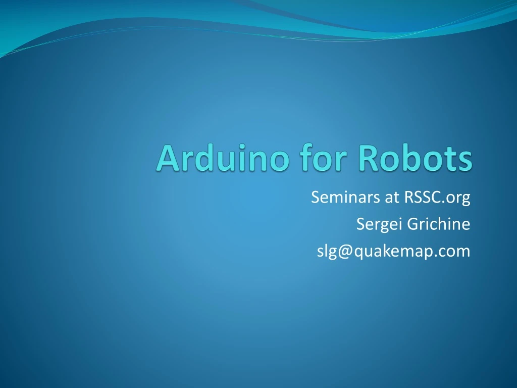 arduino for robots