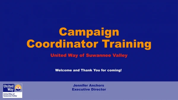 Campaign Coordinator Training