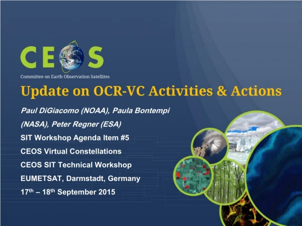 Update on OCR-VC Activities &amp; Actions
