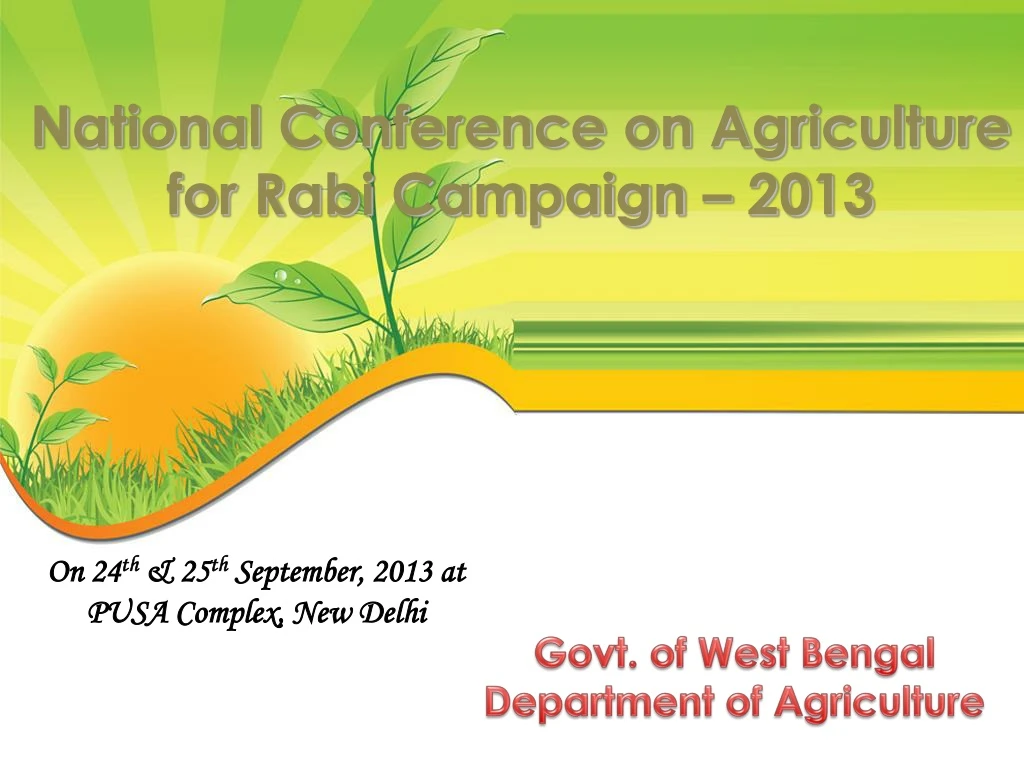 national conference on agriculture for rabi