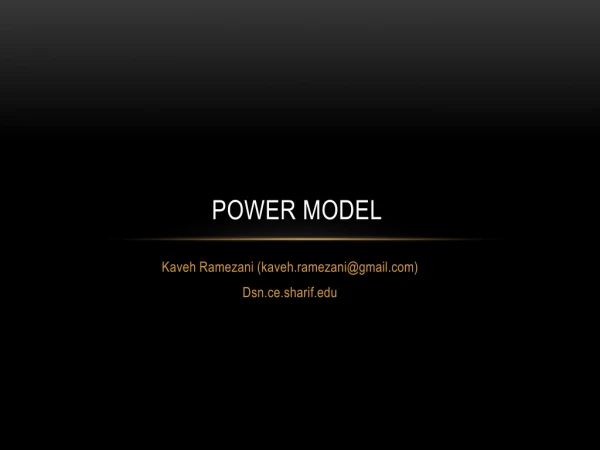 Power Model