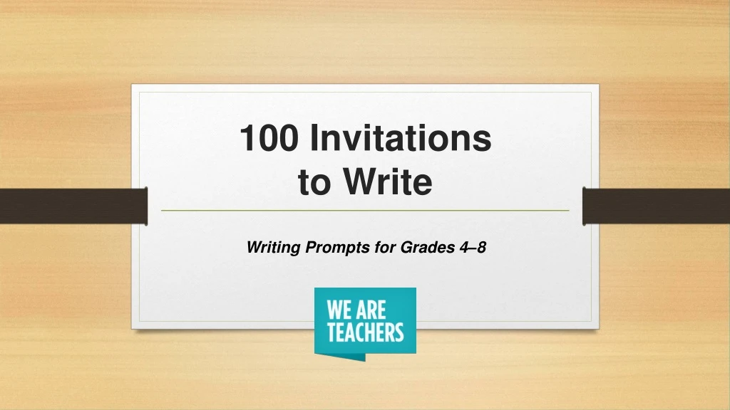 100 invitations to write