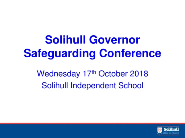 Solihull Governor Safeguarding Conference