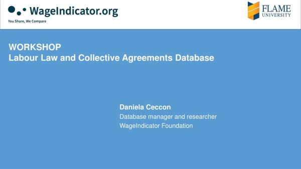 WORKSHOP Labour Law and Collective Agreements Database