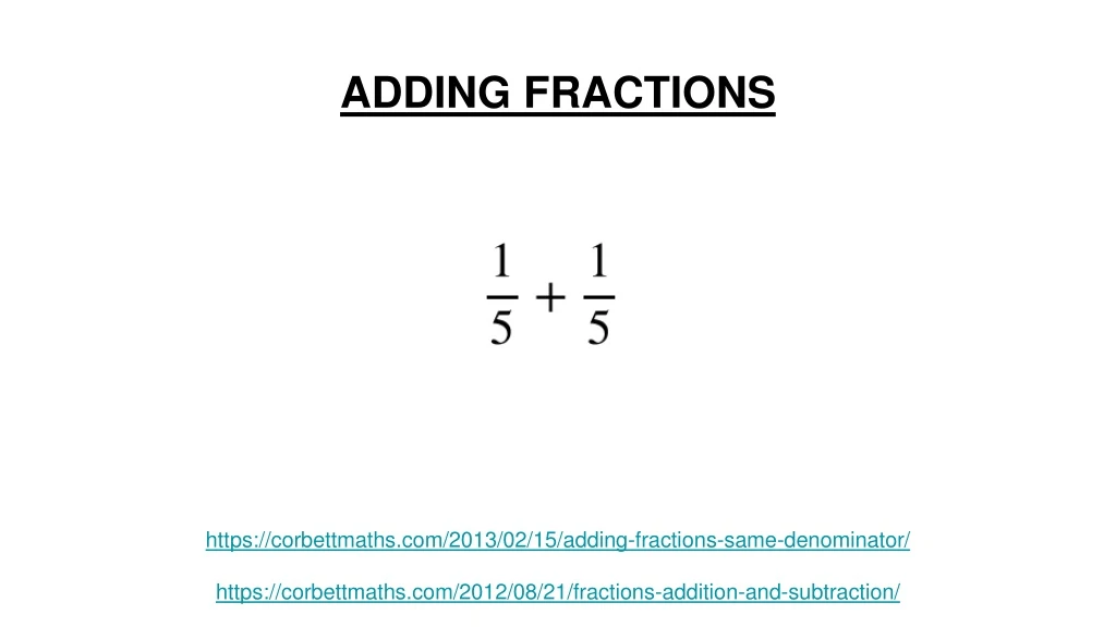 adding fractions