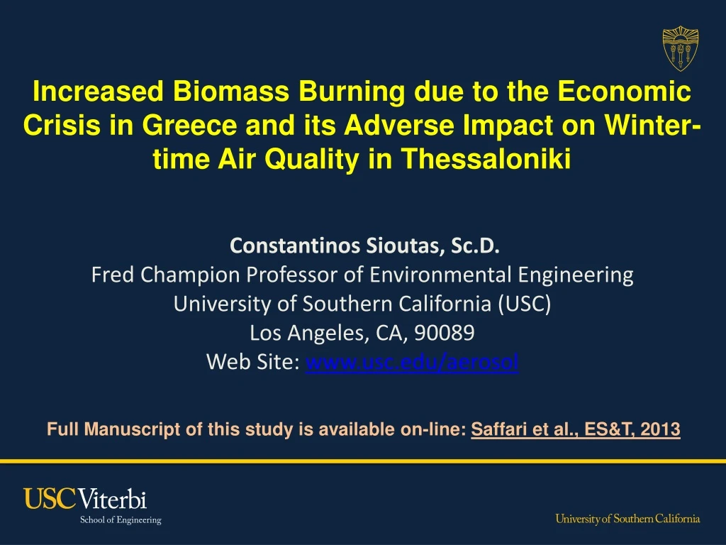 increased biomass burning due to the economic