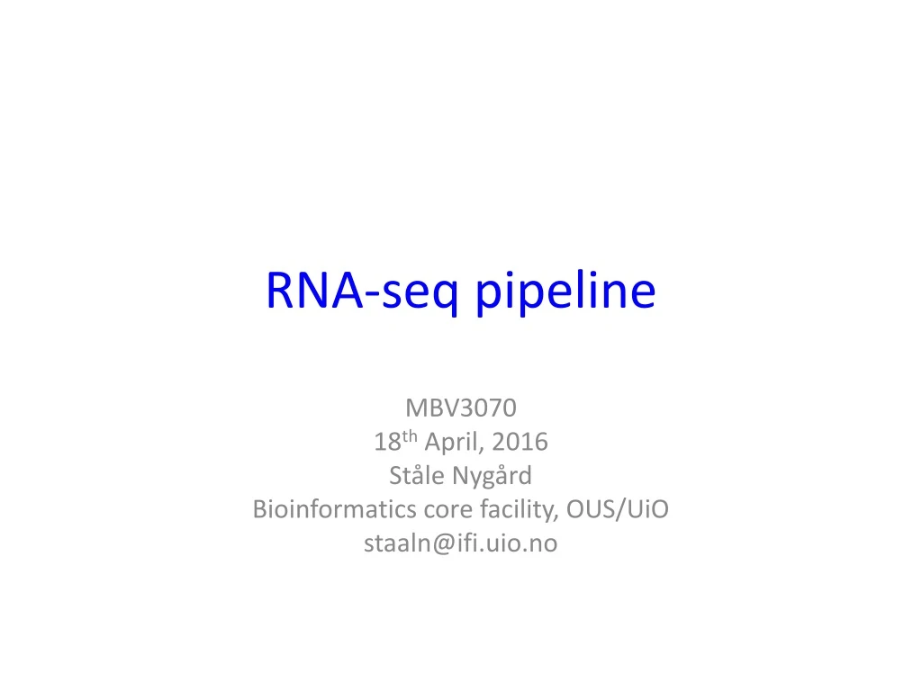 rna seq pipeline