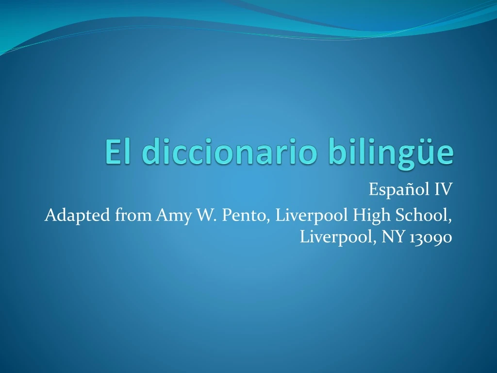 el diccionario biling e