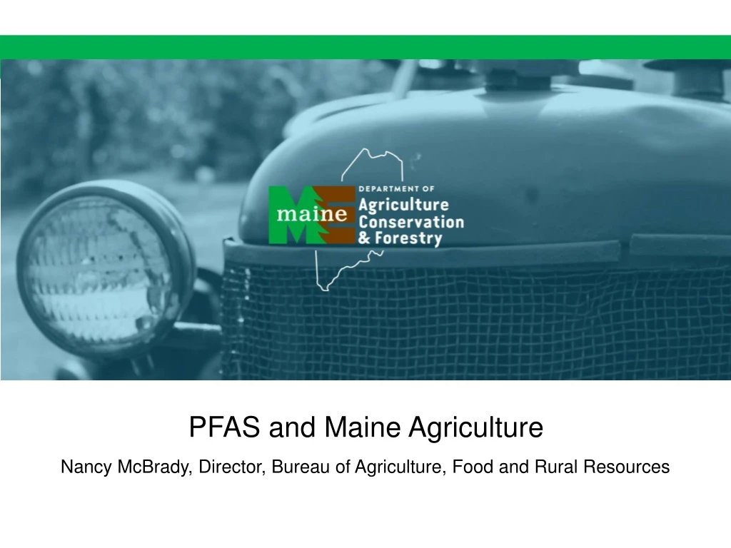 pfas and maine agriculture
