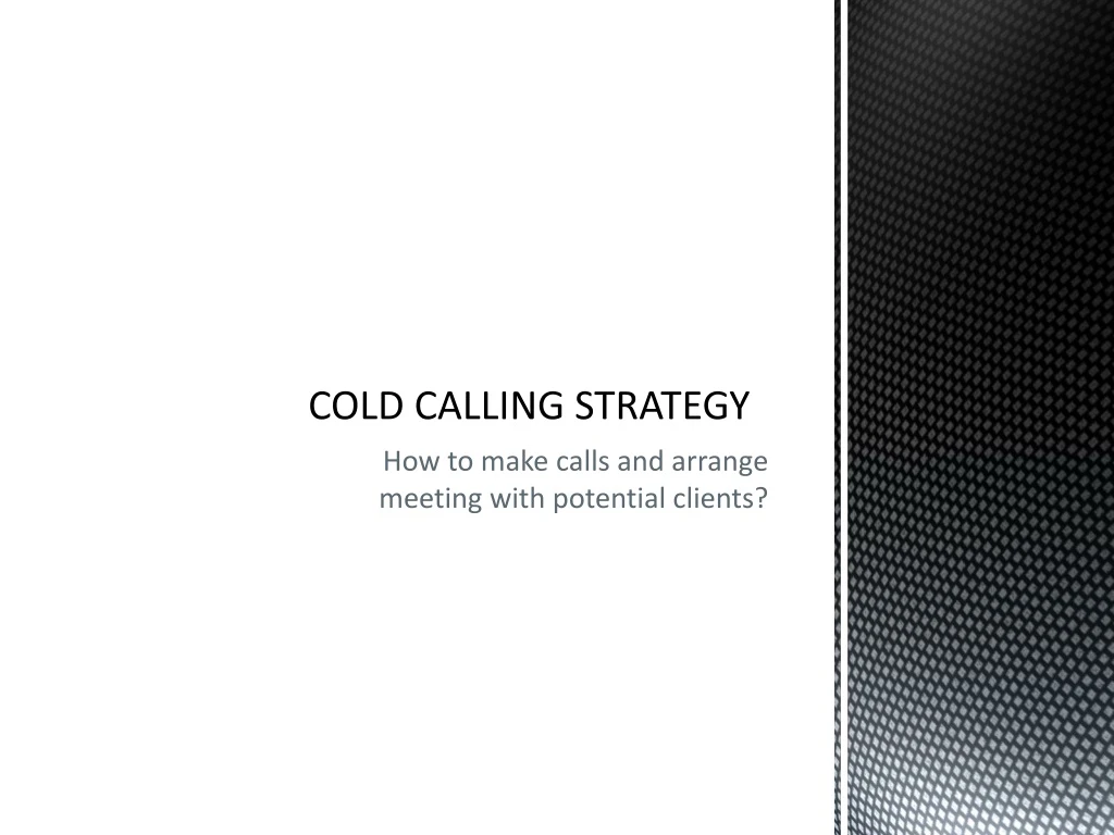 cold calling strategy