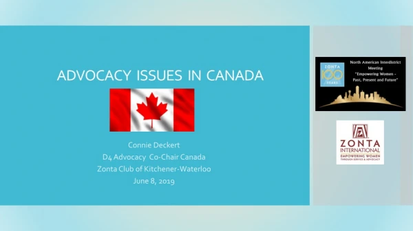 ADVOCACY ISSUES IN CANADA