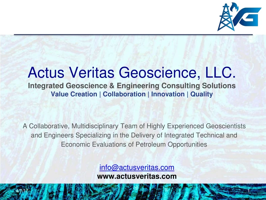 actus veritas geoscience llc integrated