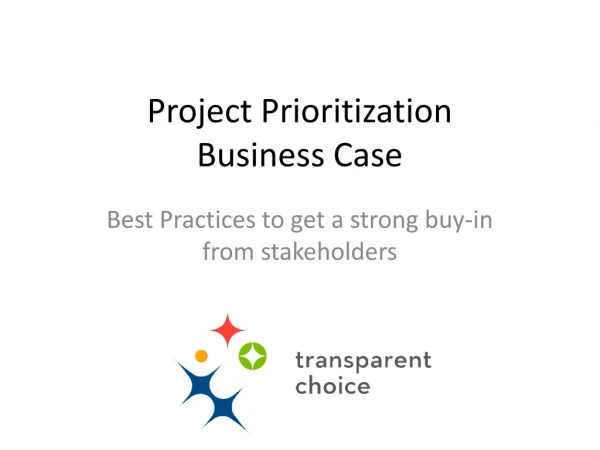 Project Prioritization Business Case