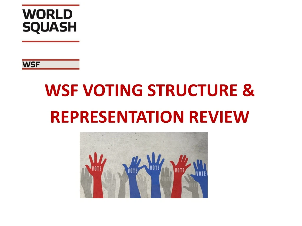 wsf voting structure representation review