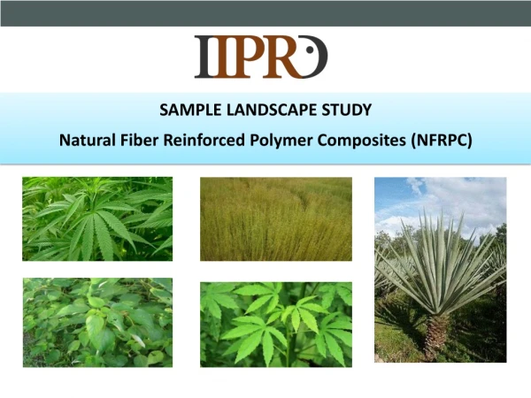 SAMPLE LANDSCAPE STUDY Natural Fiber Reinforced Polymer Composites (NFRPC)