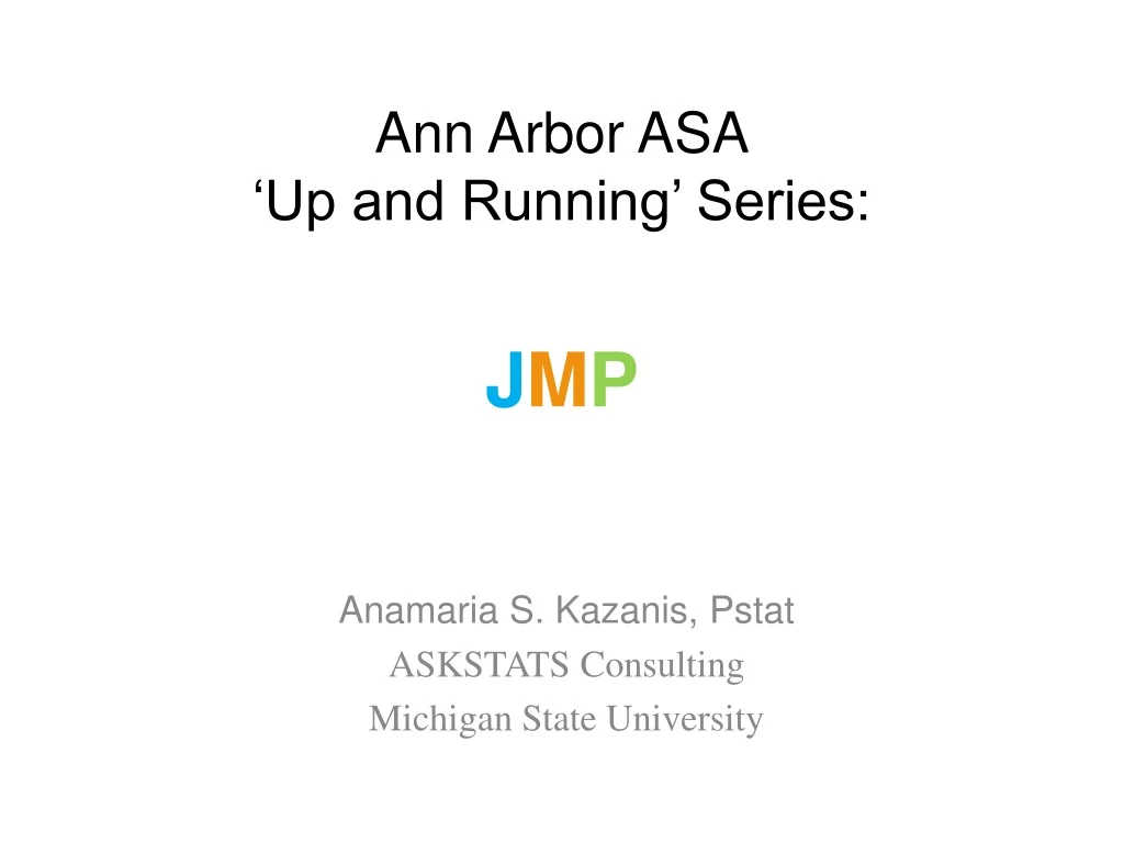 ann arbor asa up and running series