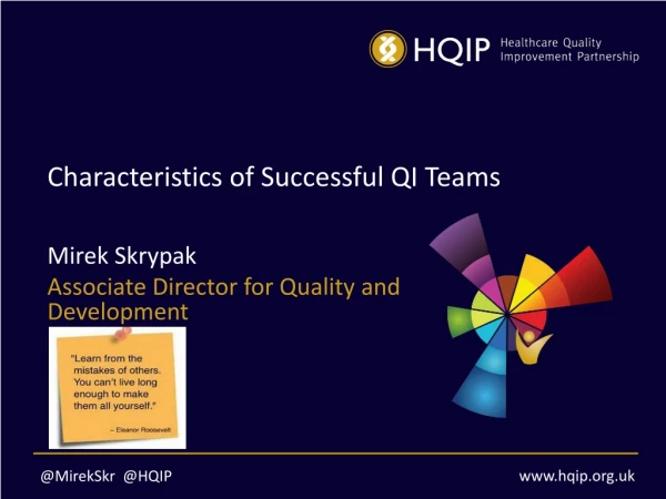 Characteristics of Successful QI Teams