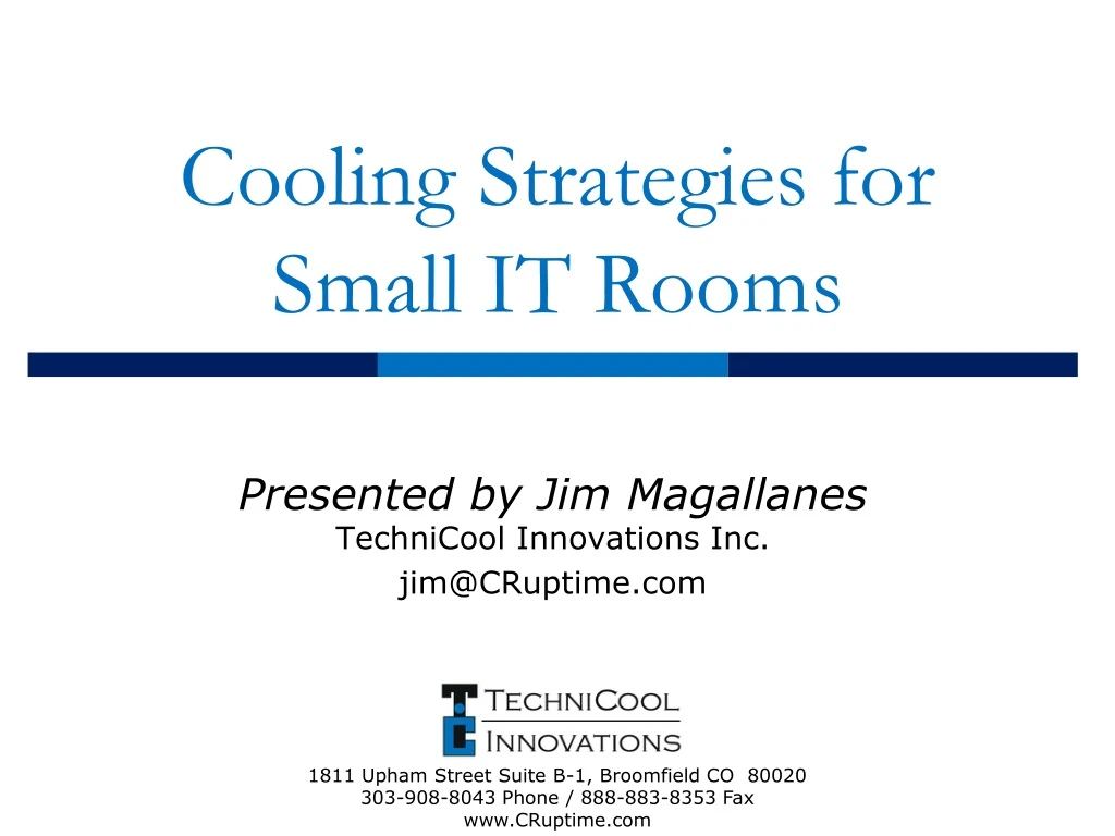 cooling strategies for small it rooms