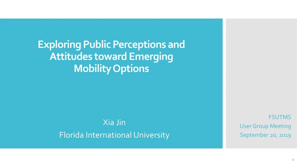 exploring public perceptions and attitudes toward emerging mobility options