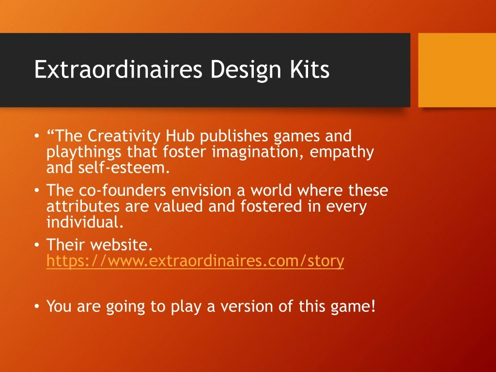 extraordinaires design kits