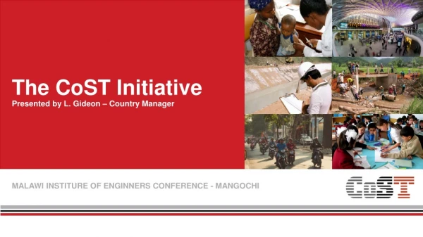 The CoST Initiative Presented by L. Gideon – Country Manager