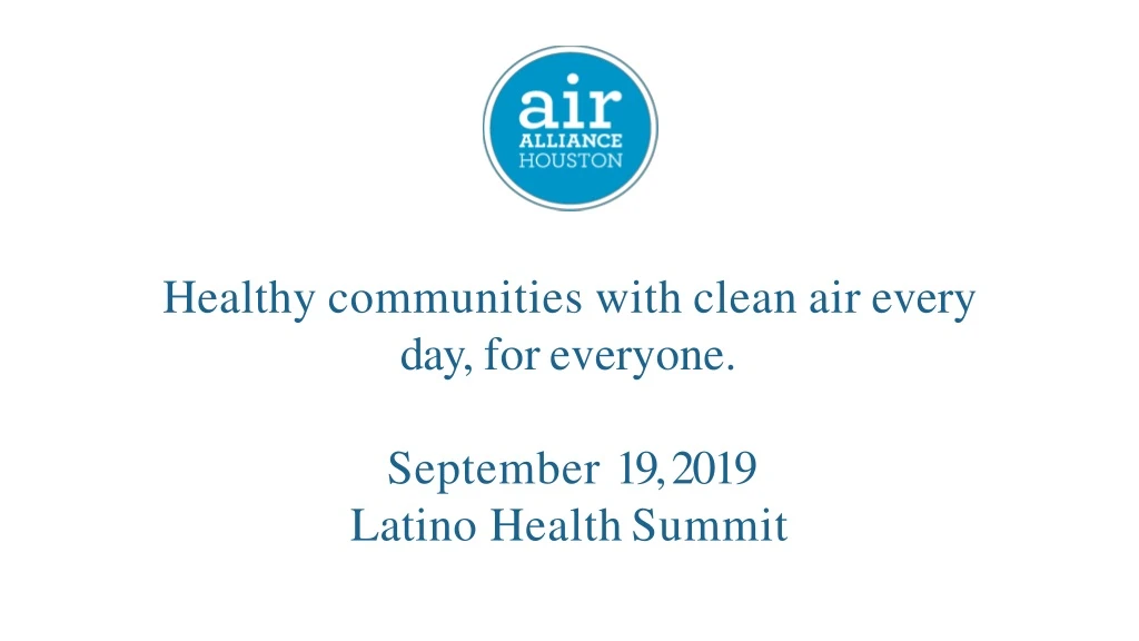 healthy communities with clean air every