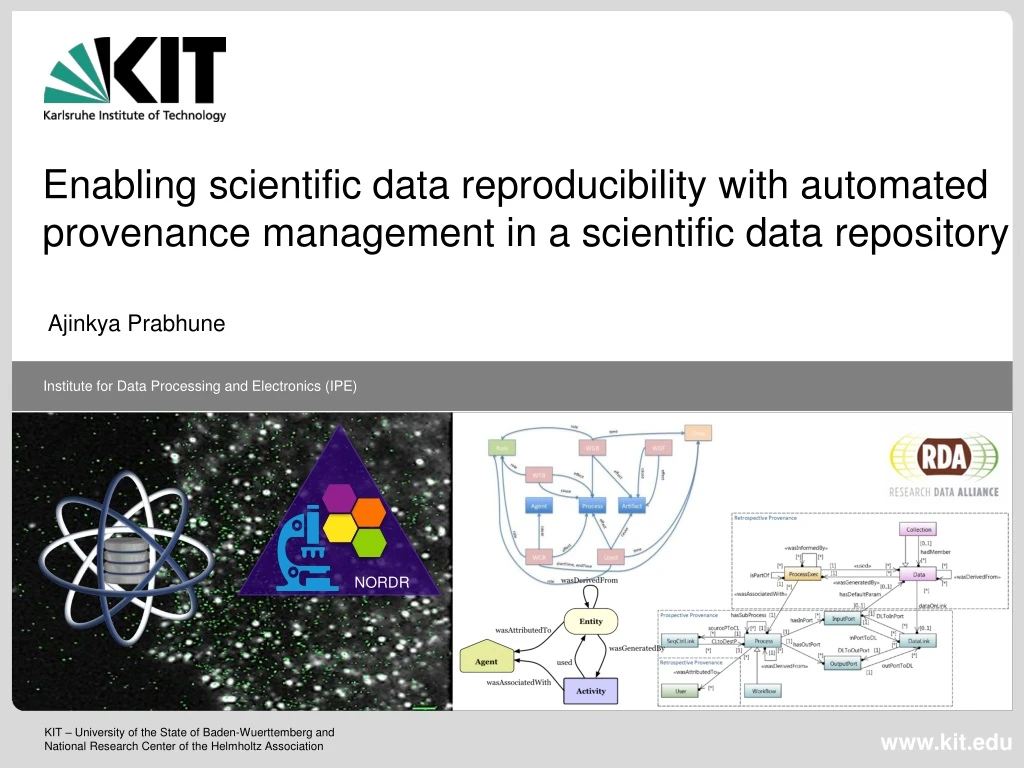 enabling scientific data reproducibility with