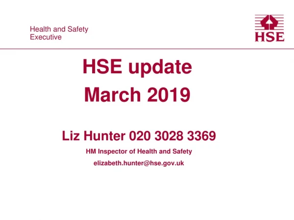 HSE update March 2019