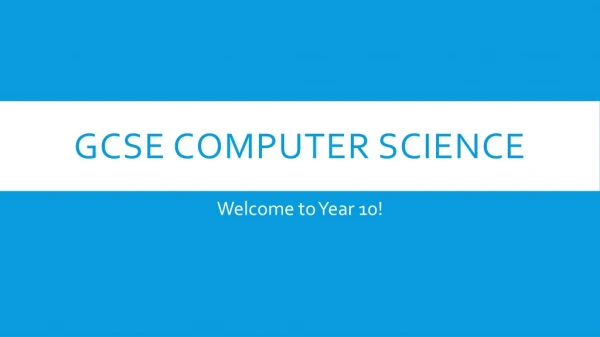 GCSE Computer Science