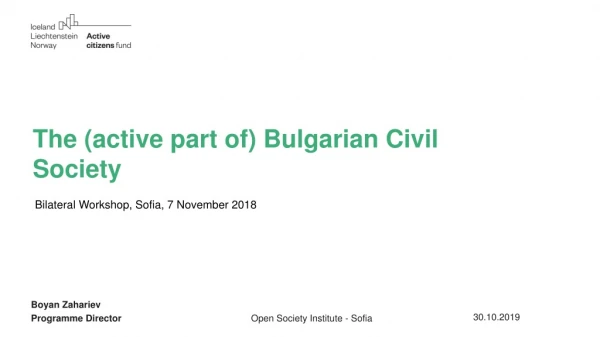 The (active part of) Bulgarian Civil Society