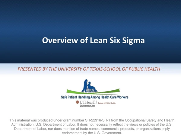 Presented By The University of Texas-School of Public Health