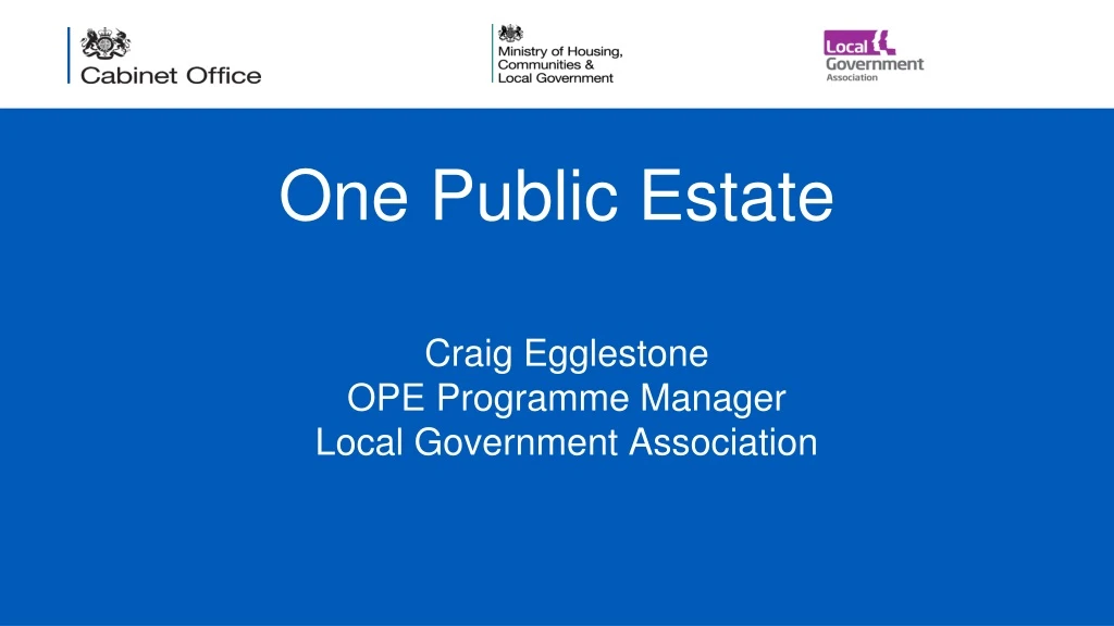 one public estate