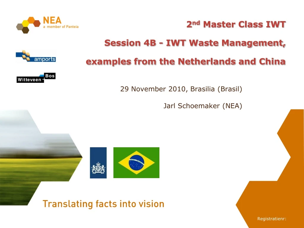 2 nd master class iwt session 4b iwt waste management examples from the netherlands and china