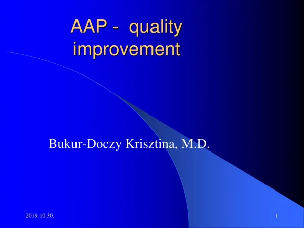 AAP - quality improvement