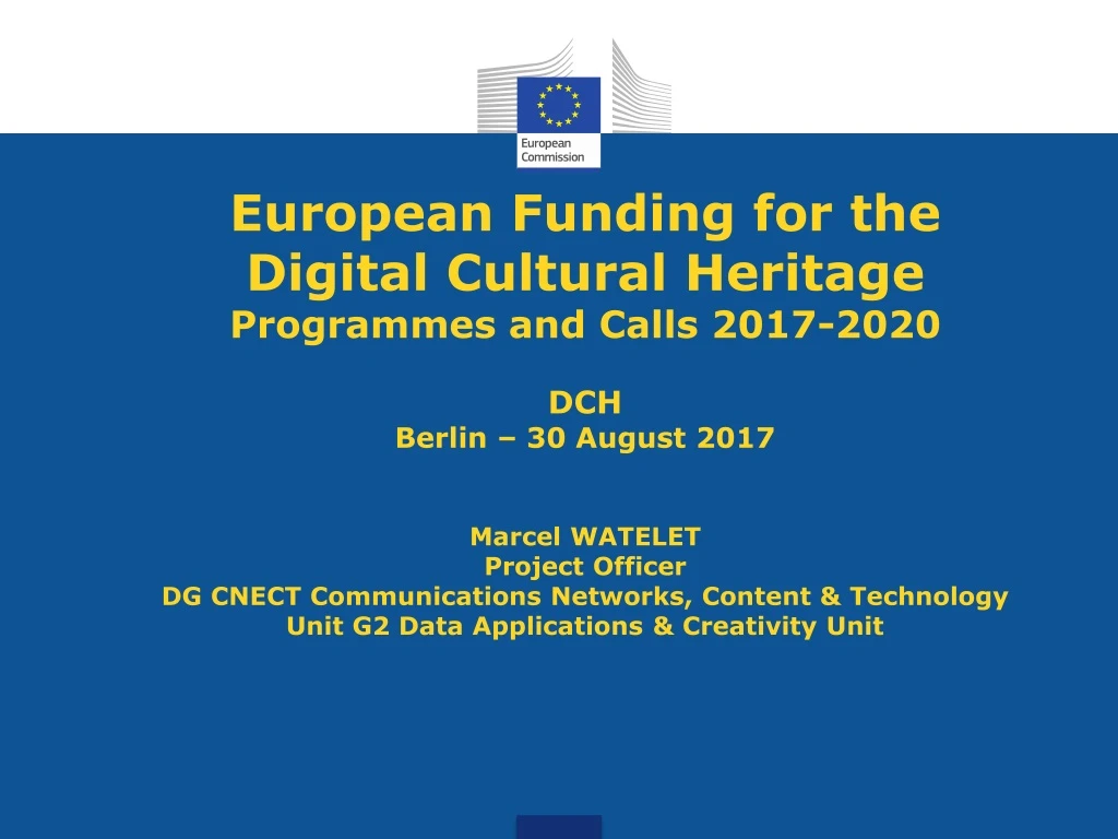 european funding for the digital cultural