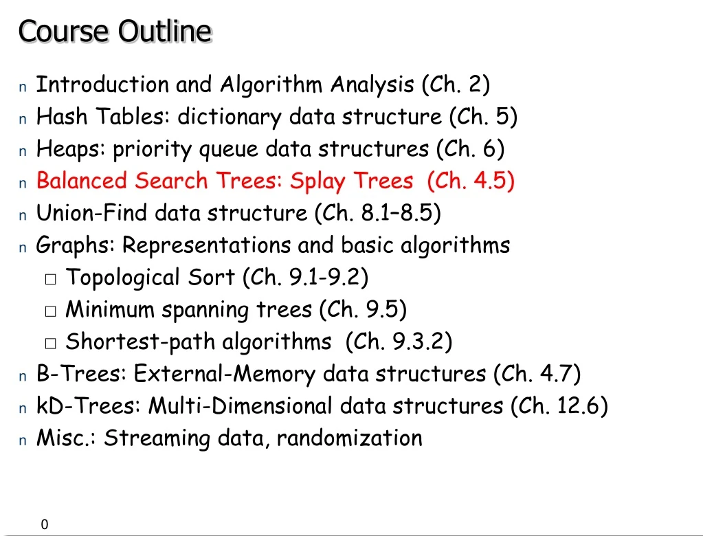 course outline